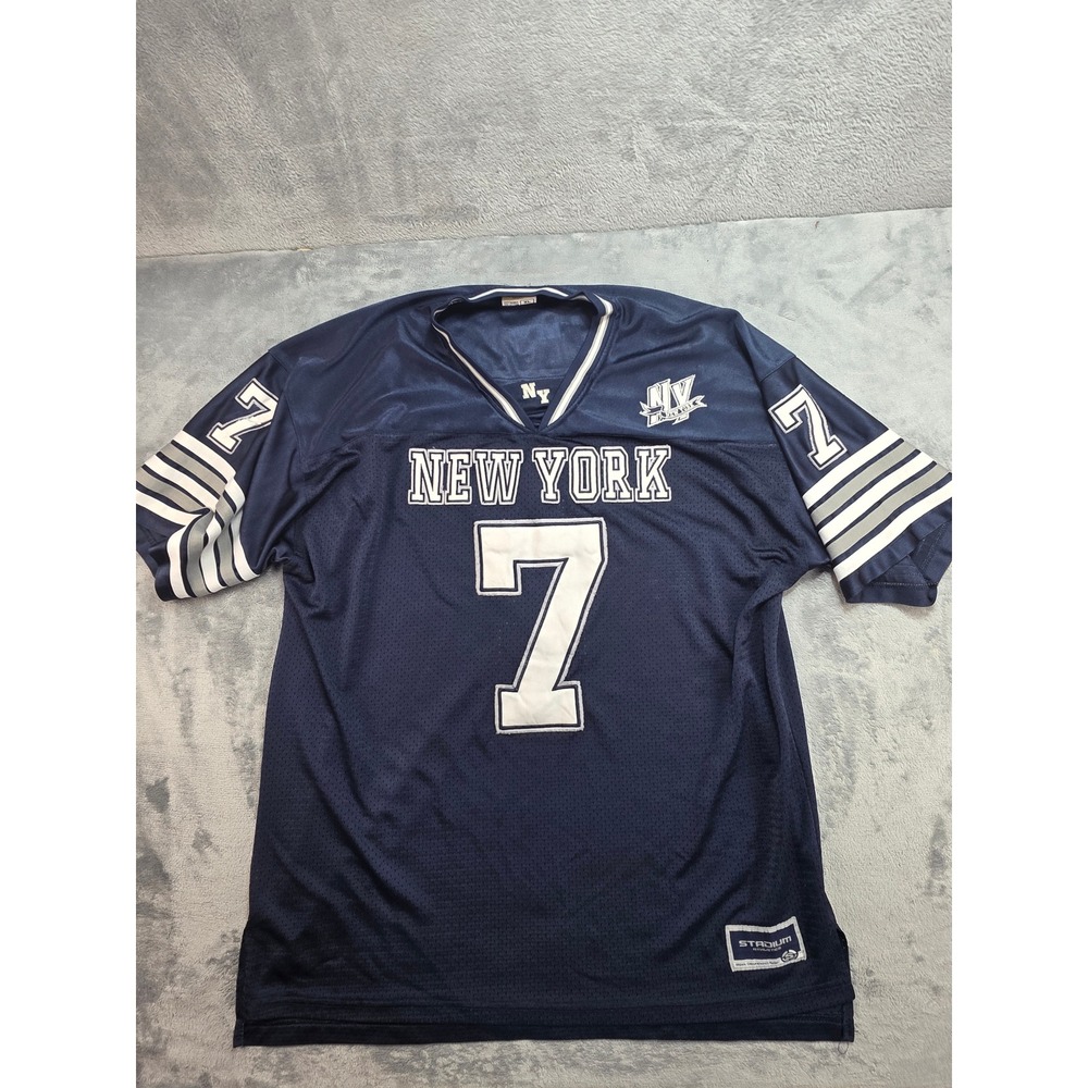 Stadium Athletics New York City Series #7 Football Jersey Navy Blue XL Stitched